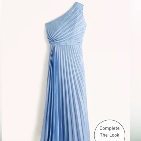 Abercrombie and Fitch One Shoulder Pleated Maxi Dress - Picture 2 of 4